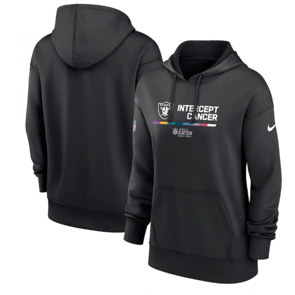 Women's Las Vegas Raiders 2022 Black NFL Crucial Catch Therma Performance Pullover Hoodie(Run Small) Women's Las Vegas Raiders 2022 Black NFL Crucial Catch Therma Performance Pullover Hoodie(Run Small)