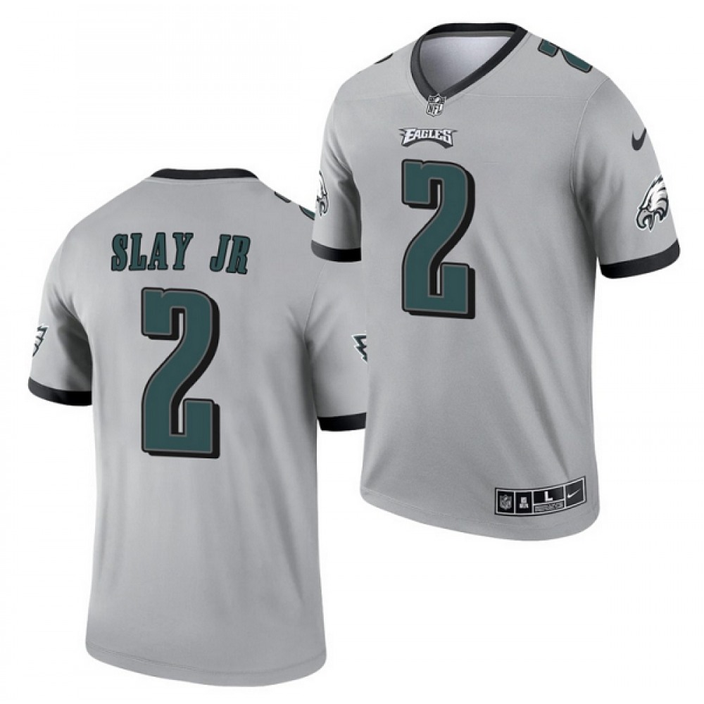 Men's Philadelphia Eagles #2 Darius Slay JR Silver Inverted Legend Stitched Football Jersey Men's Philadelphia Eagles #2 Darius Slay JR Silver Inverted Legend Stitched Football Jersey