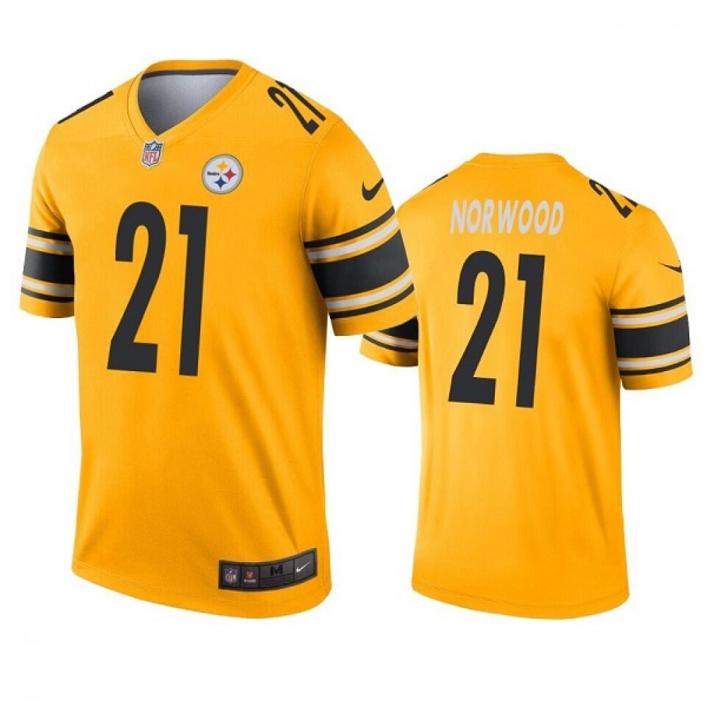 Men's Pittsburgh Steelers #21 Tre Norwood Gold Inverted Legend Stitched Jersey Men's Pittsburgh Steelers #21 Tre Norwood Gold Inverted Legend Stitched Jersey
