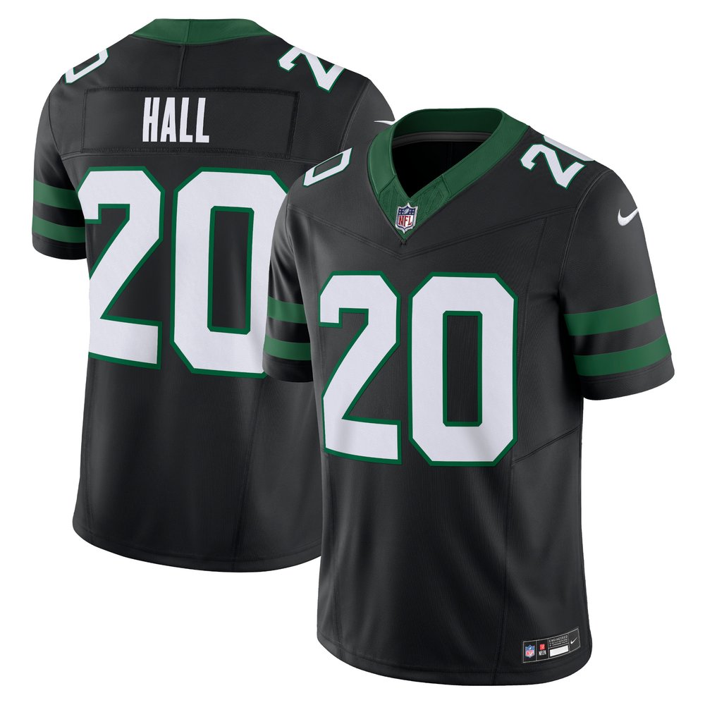 Men's New York Jets Breece Hall Nike Legacy Black Alternate Vapor F.U.S.E. Limited Jersey Men's New York Jets Breece Hall Nike Legacy Black Alternate Vapor F.U.S.E. Limited Jersey