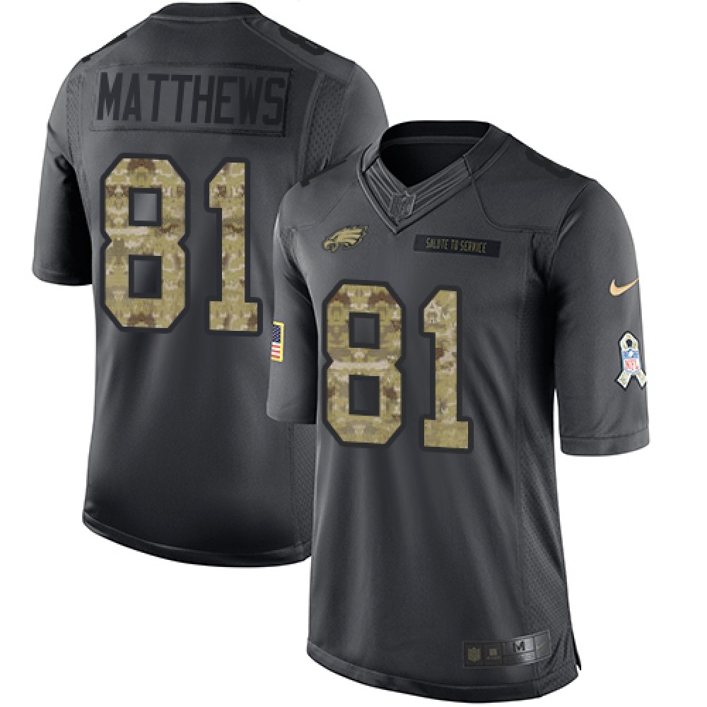 Nike Eagles #81 Jordan Matthews Black Youth Stitched NFL Limited 2016 Salute to Service Jersey Nike Eagles #81 Jordan Matthews Black Youth Stitched NFL Limited 2016 Salute to Service Jersey