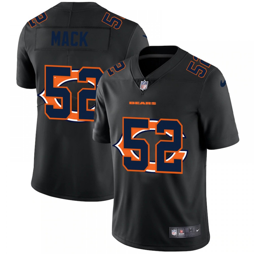 Men's Chicago Bears #52 Khalil Mack Black Shadow Logo Limited Stitched Jersey Men's Chicago Bears #52 Khalil Mack Black Shadow Logo Limited Stitched Jersey