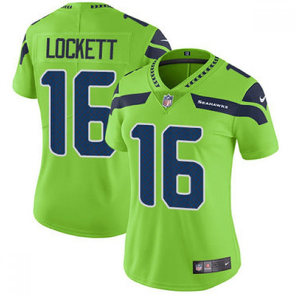 Women's Seattle Seahawks #16 Tyler Lockett Green Vapor Untouchable Limited Stitched NFL Jersey(Run Small) Women's Seattle Seahawks #16 Tyler Lockett Green Vapor Untouchable Limited Stitched NFL Jersey(Run Small)