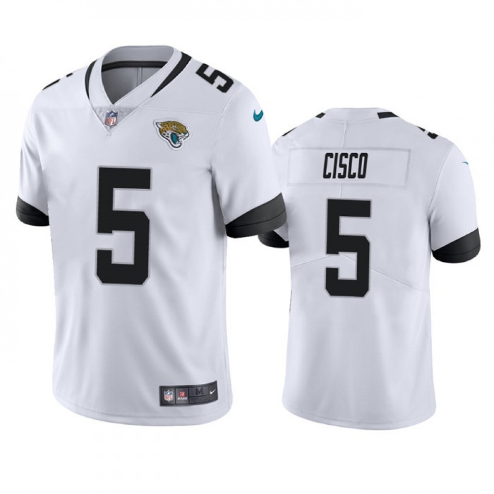 Men's Jacksonville Jaguars #5 Andre Cisco White Vapor Untouchable Limited Stitched Jersey Men's Jacksonville Jaguars #5 Andre Cisco White Vapor Untouchable Limited Stitched Jersey