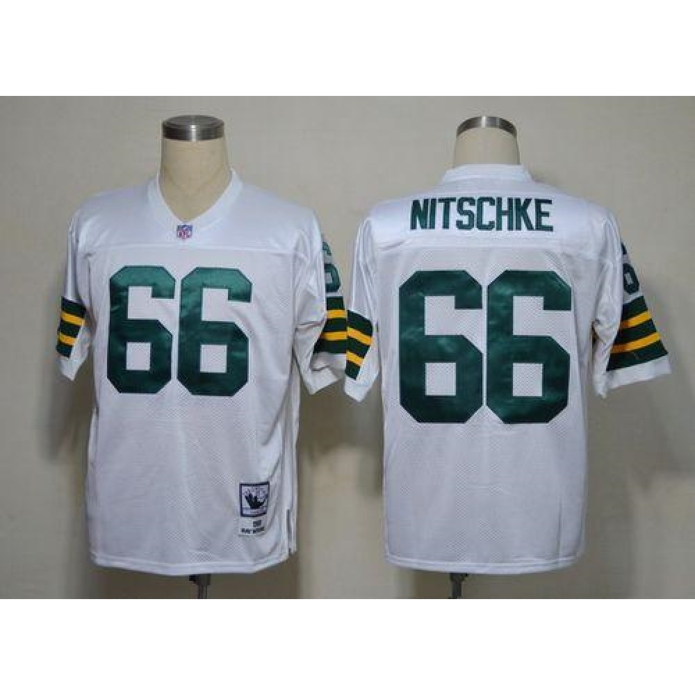 Mitchell & Ness Packers #66 Ray Nitschke White Stitched Throwback NFL Jersey Mitchell & Ness Packers #66 Ray Nitschke White Stitched Throwback NFL Jersey