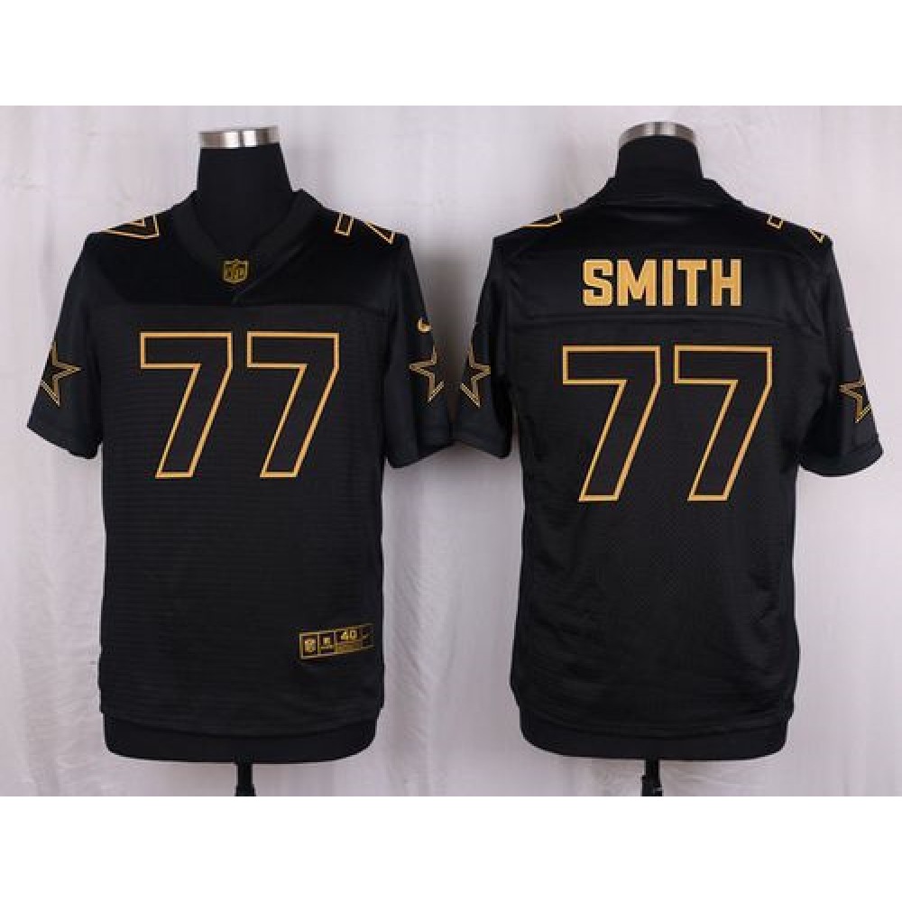 Nike Cowboys #77 Tyron Smith Black Men's Stitched NFL Elite Pro Line Gold Collection Jersey Nike Cowboys #77 Tyron Smith Black Men's Stitched NFL Elite Pro Line Gold Collection Jersey