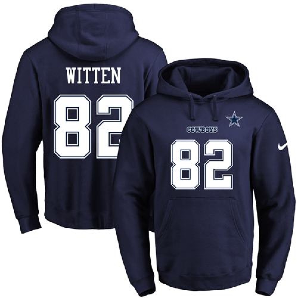 Nike Cowboys #82 Jason Witten Navy Blue Name & Number Pullover NFL Hoodie Nike Cowboys #82 Jason Witten Navy Blue Name & Number Pullover NFL Hoodie