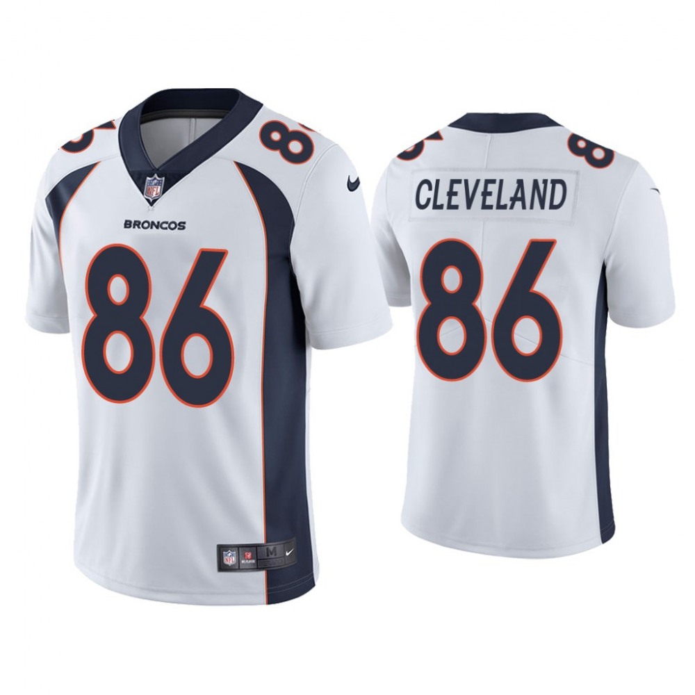 Men's Denver Broncos #86 Tyrie Cleveland White Vapor Untouchable Limited Stitched Jersey Men's Denver Broncos #86 Tyrie Cleveland White Vapor Untouchable Limited Stitched Jersey