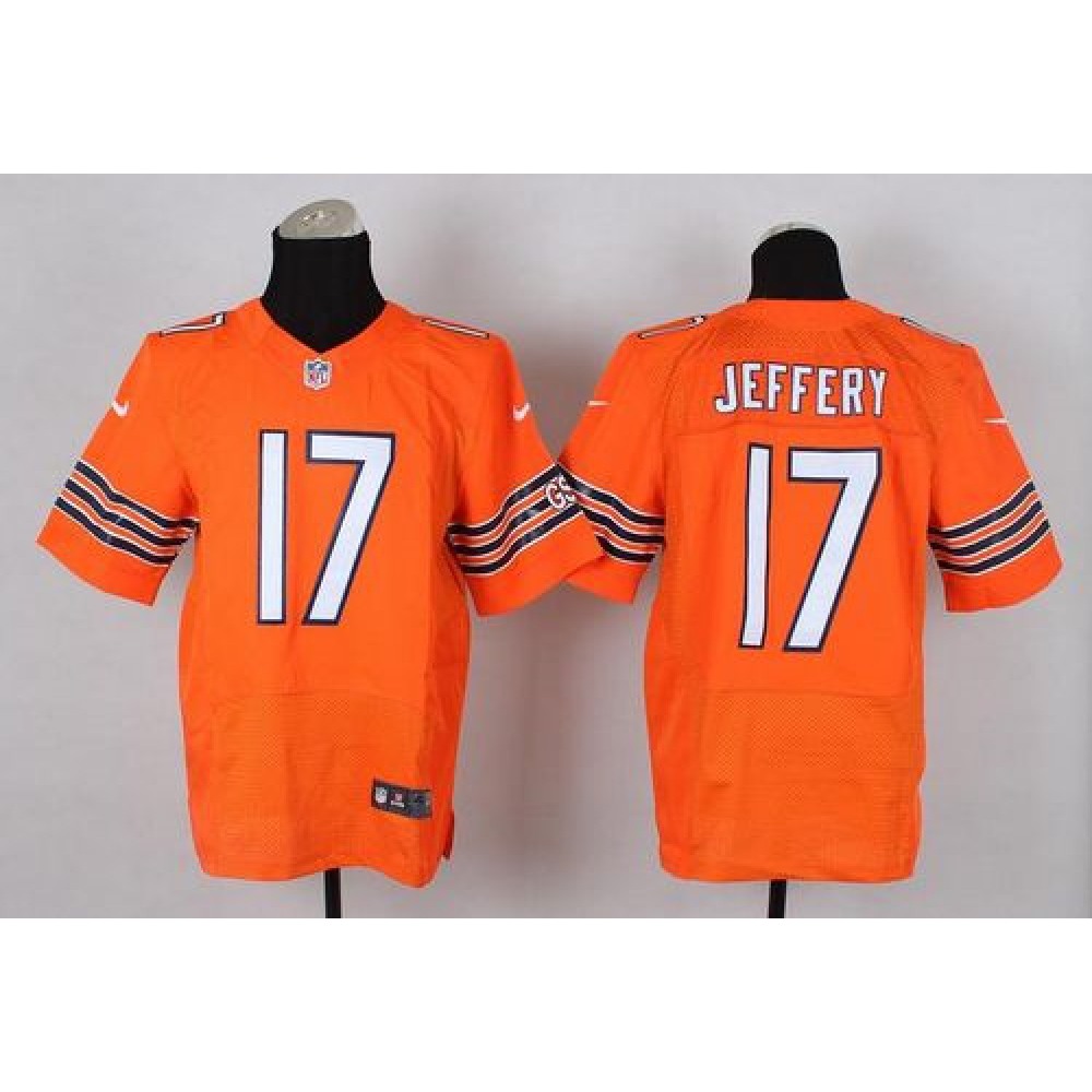 Nike Bears #17 Alshon Jeffery Orange Alternate Men's Stitched NFL Elite Jersey