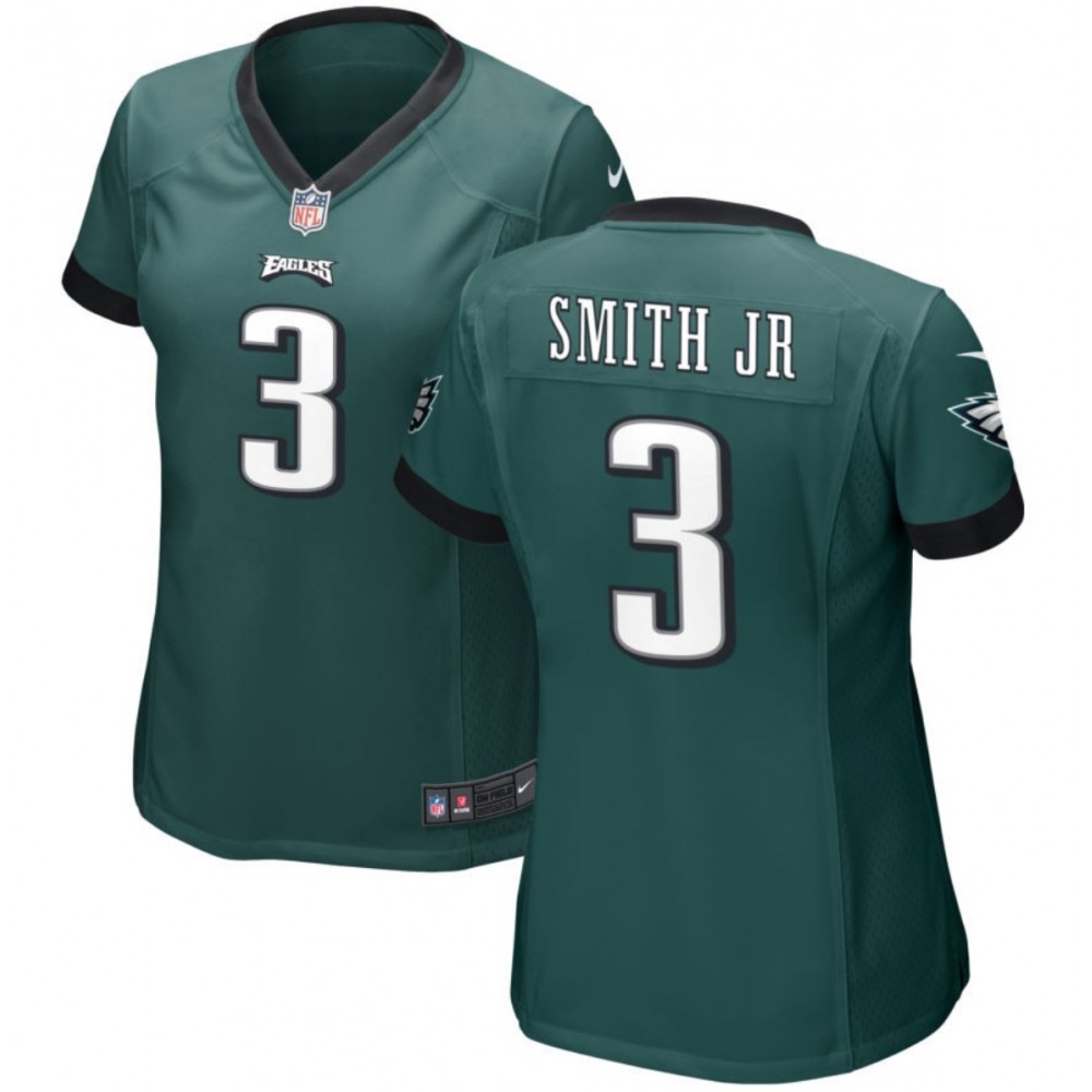 Women's Philadelphia Eagles #3 Nolan Smith JR. Green 2023 Draft Stitched Football Jersey(Run Small) Women's Philadelphia Eagles #3 Nolan Smith JR. Green 2023 Draft Stitched Football Jersey(Run Small)