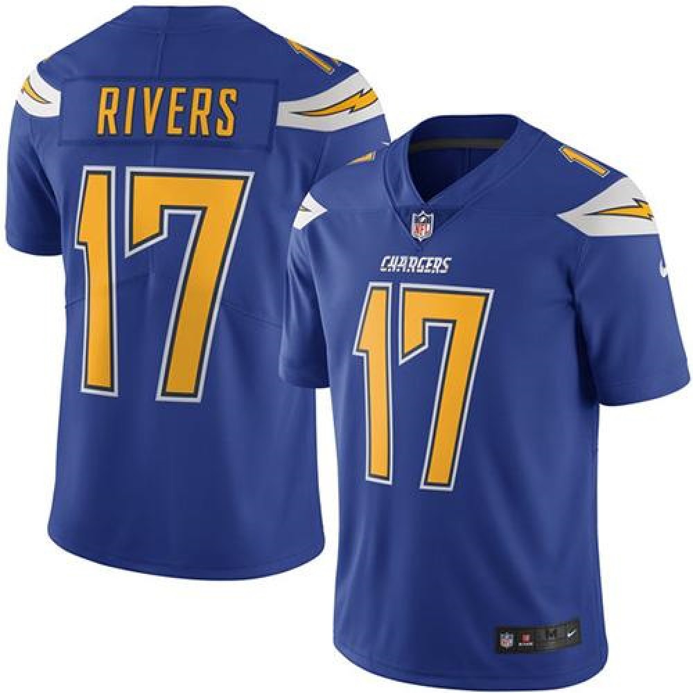 Men's Los Angeles Chargers #17 Philip Rivers Blue Vapor Untouchable Limited Stitched NFL Jersey Men's Los Angeles Chargers #17 Philip Rivers Blue Vapor Untouchable Limited Stitched NFL Jersey