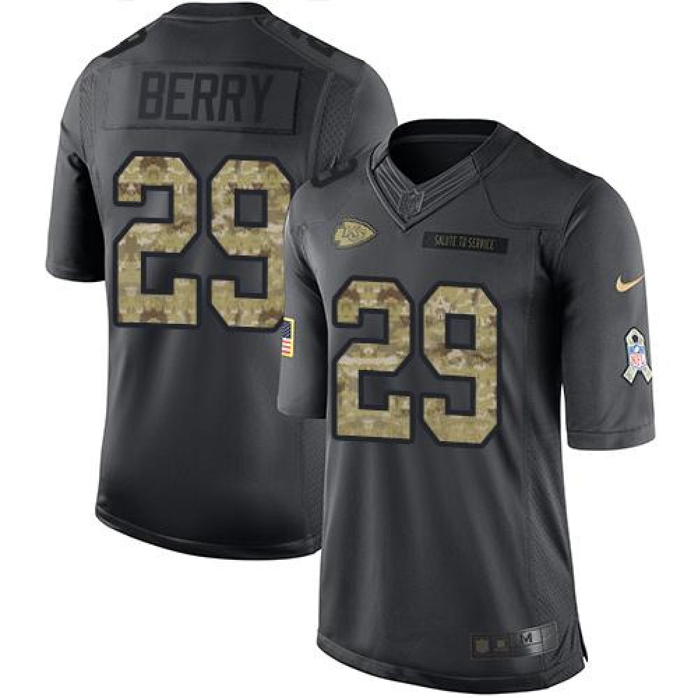 Nike Chiefs #29 Eric Berry Black Men's Stitched NFL Limited 2016 Salute to Service Jersey Nike Chiefs #29 Eric Berry Black Men's Stitched NFL Limited 2016 Salute to Service Jersey