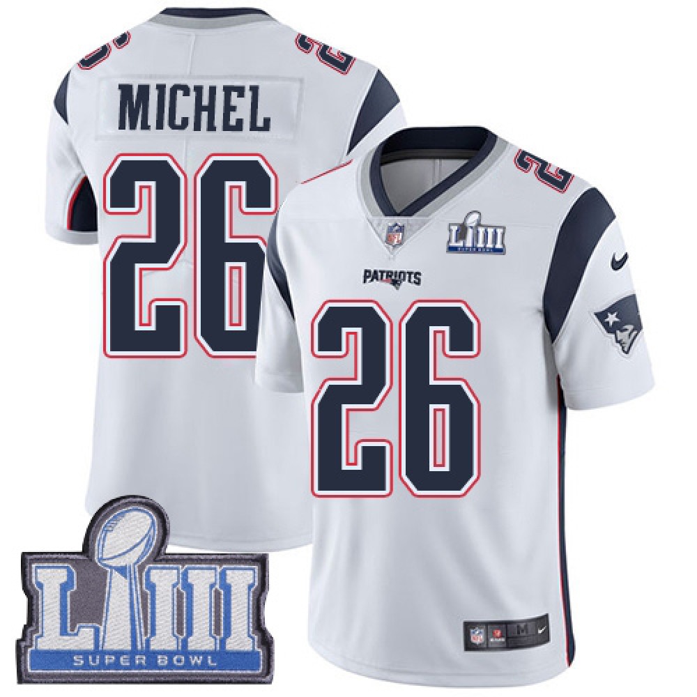 Men's New England Patriots #26 Sony Michel Navy Blue Super Bowl LIII Vapor Untouchable Limited Stitched NFL Jersey Men's New England Patriots #26 Sony Michel Navy Blue Super Bowl LIII Vapor Untouchable Limited Stitched NFL Jersey