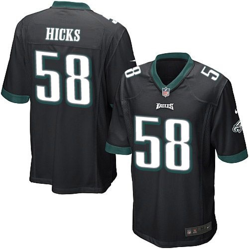 Nike Eagles #58 Jordan Hicks Black Alternate Youth Stitched NFL New Elite Jersey Nike Eagles #58 Jordan Hicks Black Alternate Youth Stitched NFL New Elite Jersey