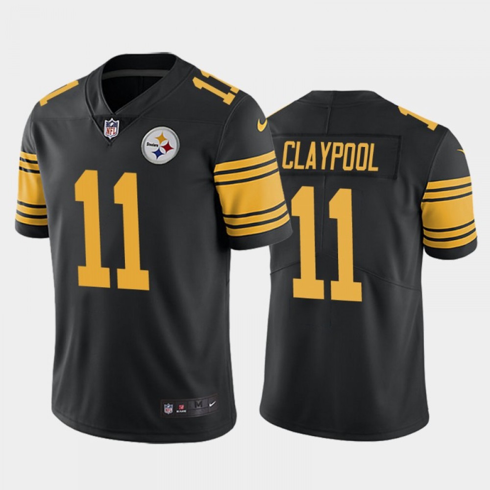 Men's Pittsburgh Steelers #11 Chase Claypool Black Color Rush Limited Stitched NFL Jersey Men's Pittsburgh Steelers #11 Chase Claypool Black Color Rush Limited Stitched NFL Jersey