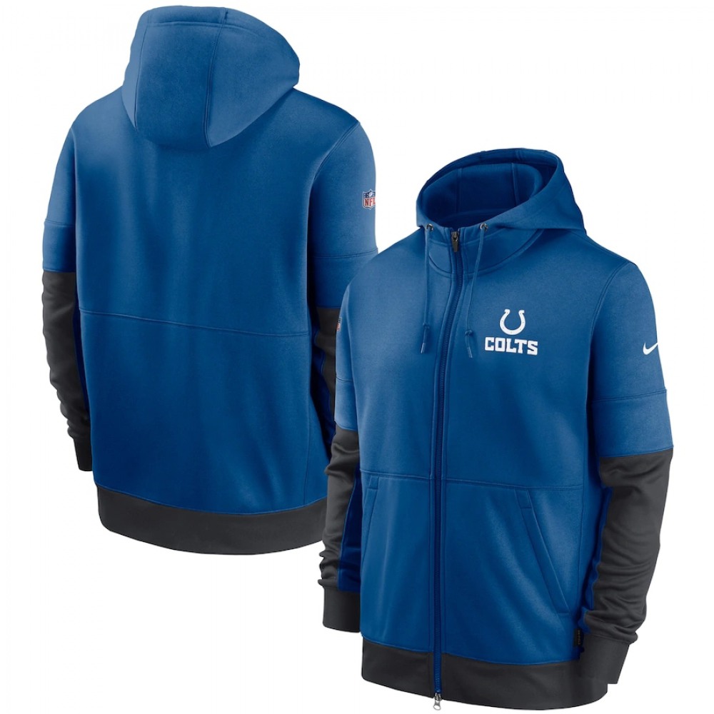 Men's Indianapolis Colts Royal Sideline Impact Lockup Performance Full-Zip Hoodie Men's Indianapolis Colts Royal Sideline Impact Lockup Performance Full-Zip Hoodie