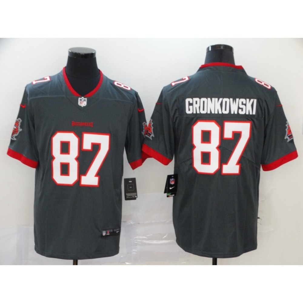 Men's Tampa Bay Buccaneers #87 Rob Gronkowski New Grey Vapor Untouchable Limited Stitched NFL Jersey
