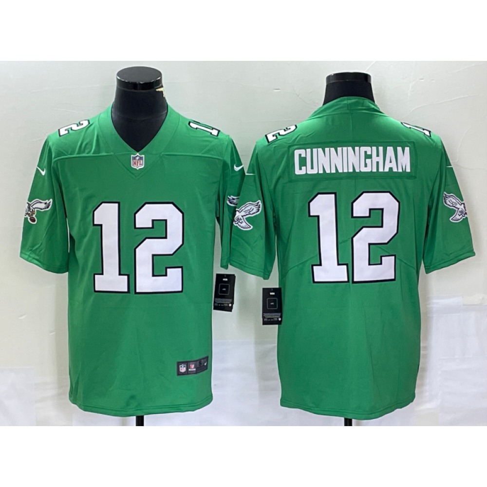 Men's Philadelphia Eagles #12 Randall Cunningham Green Stitched Football Jersey Men's Philadelphia Eagles #12 Randall Cunningham Green Stitched Football Jersey