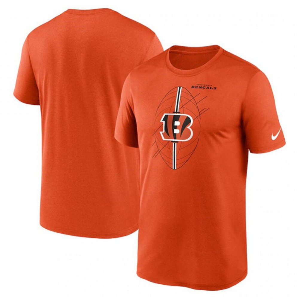 Men's Cincinnati Bengals Orange Legend Icon Performance T-Shirt Men's Cincinnati Bengals Orange Legend Icon Performance T-Shirt