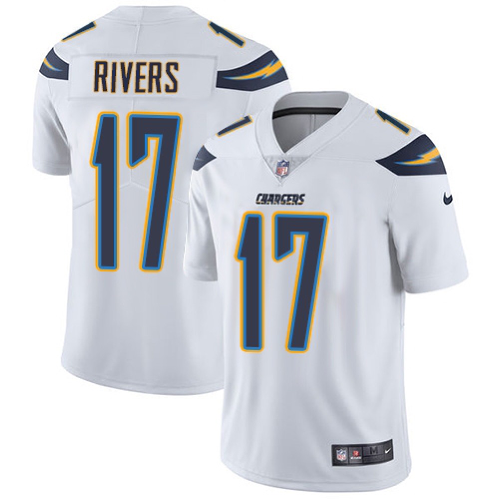 Men's Los Angeles Chargers #17 Philip Rivers White Vapor Untouchable Limited Stitched NFL Jersey Men's Los Angeles Chargers #17 Philip Rivers White Vapor Untouchable Limited Stitched NFL Jersey