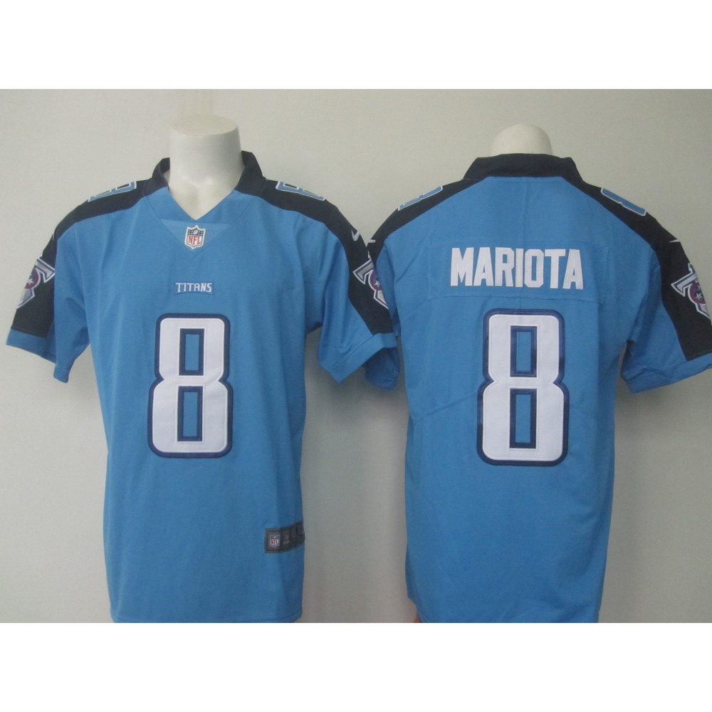 Men's Nike Titans #8 Marcus Mariota Light Blue Limited Rush Stitched NFL Jersey Men's Nike Titans #8 Marcus Mariota Light Blue Limited Rush Stitched NFL Jersey