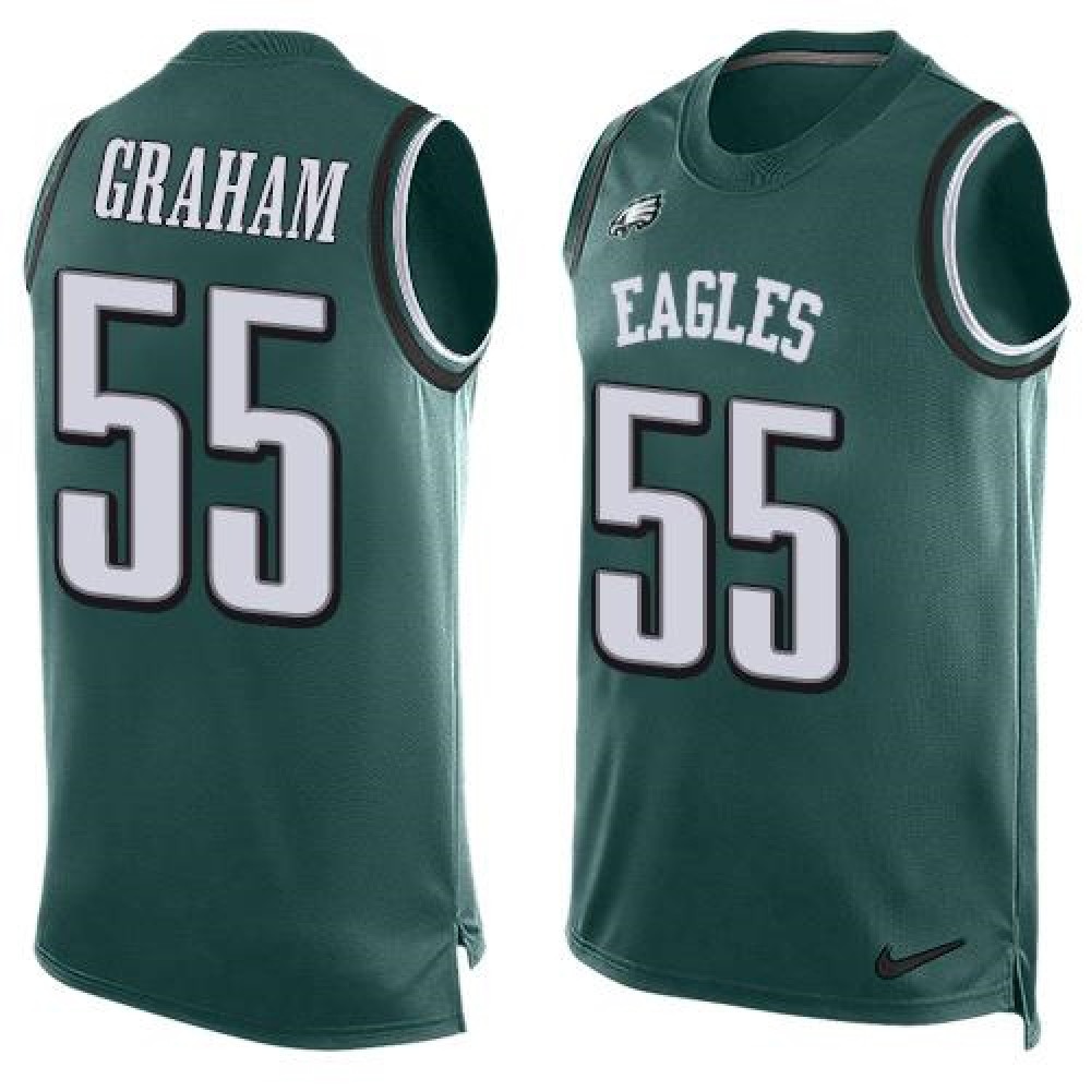 Nike Eagles #55 Brandon Graham Midnight Green Team Color Men's Stitched NFL Limited Tank Top Jersey Nike Eagles #55 Brandon Graham Midnight Green Team Color Men's Stitched NFL Limited Tank Top Jersey