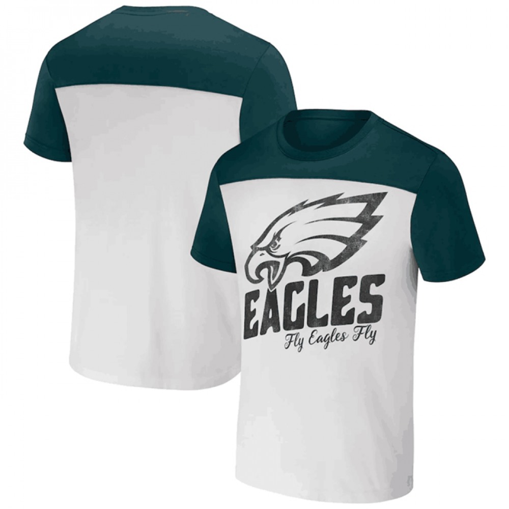 Men's Philadelphia Eagles Cream/Green x Darius Rucker Collection Colorblocked T-Shirt Men's Philadelphia Eagles Cream/Green x Darius Rucker Collection Colorblocked T-Shirt