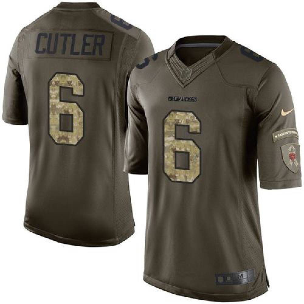 Nike Bears #6 Jay Cutler Green Youth Stitched NFL Limited Salute to Service Jersey Nike Bears #6 Jay Cutler Green Youth Stitched NFL Limited Salute to Service Jersey