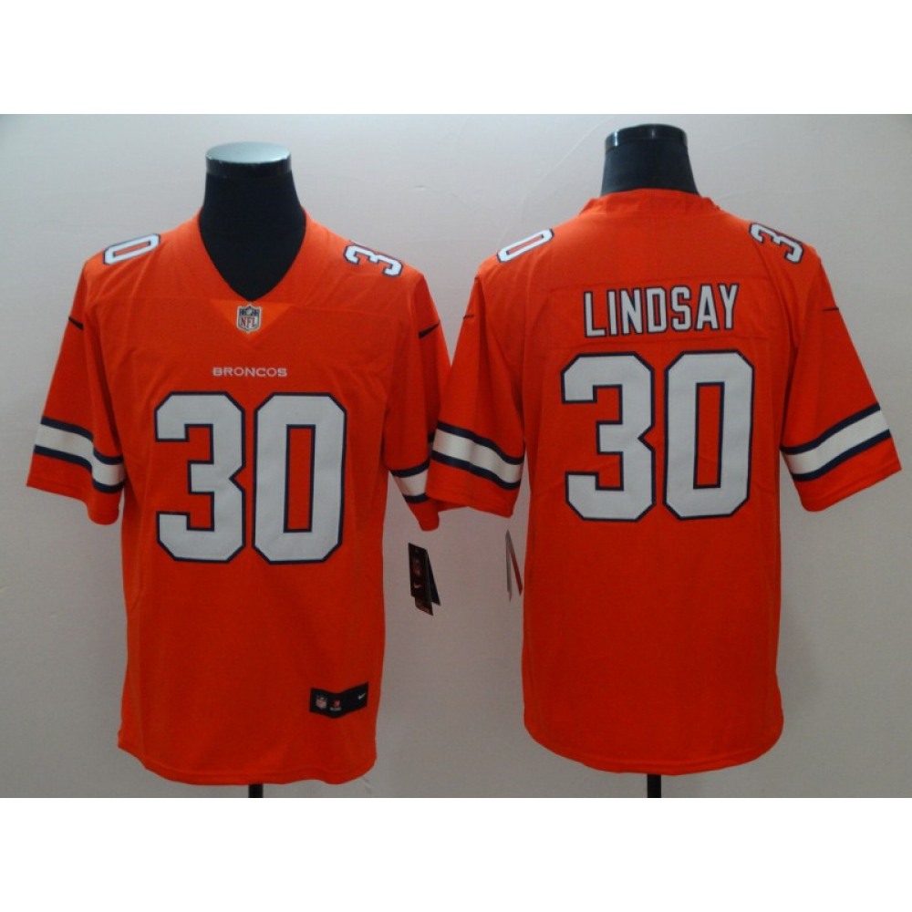Men's Denver Broncos #30 Phillip Lindsay Orange Color Rush Limited Stitched NFL Jersey Men's Denver Broncos #30 Phillip Lindsay Orange Color Rush Limited Stitched NFL Jersey