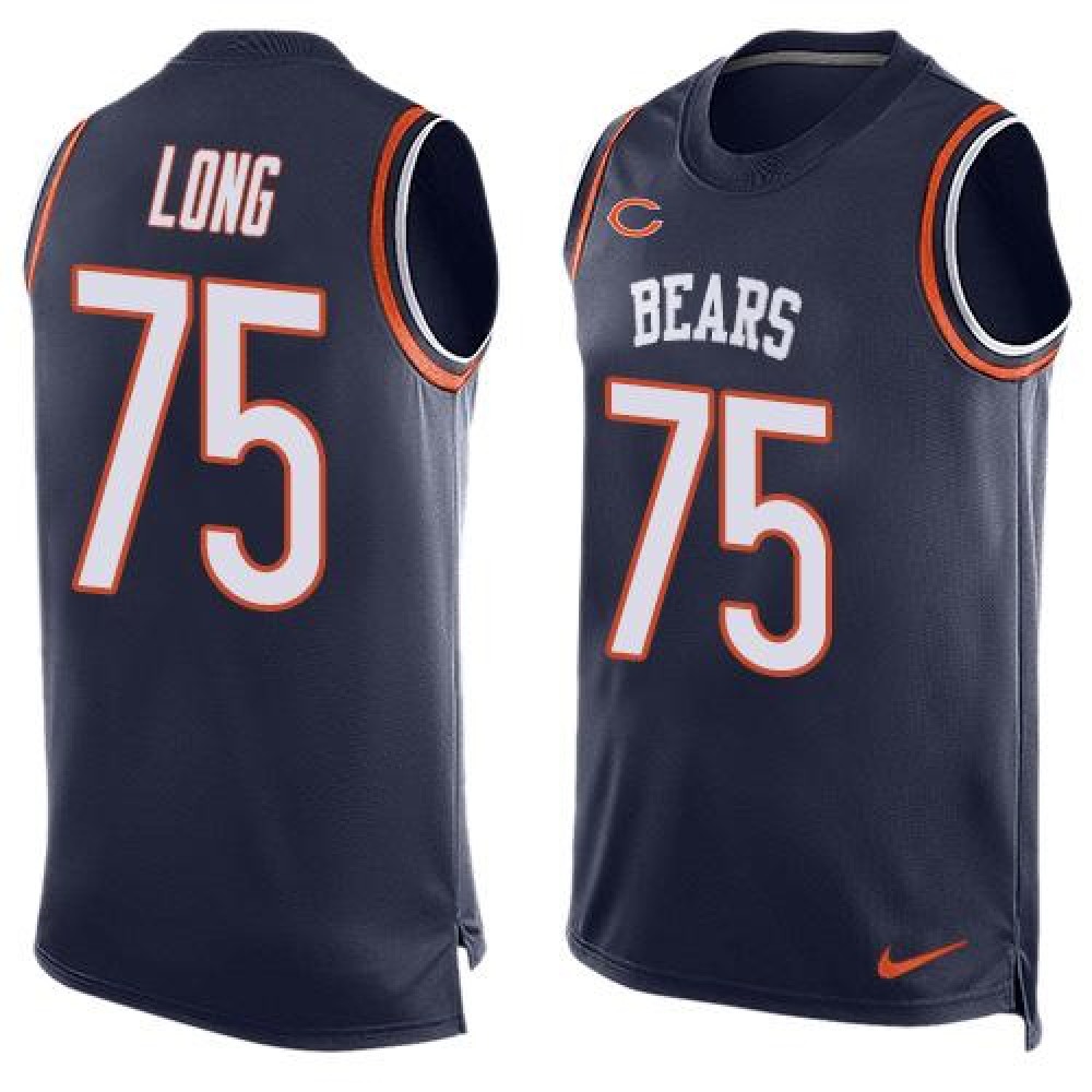 Nike Bears #75 Kyle Long Navy Blue Team Color Men's Stitched NFL Limited Tank Top Jersey Nike Bears #75 Kyle Long Navy Blue Team Color Men's Stitched NFL Limited Tank Top Jersey