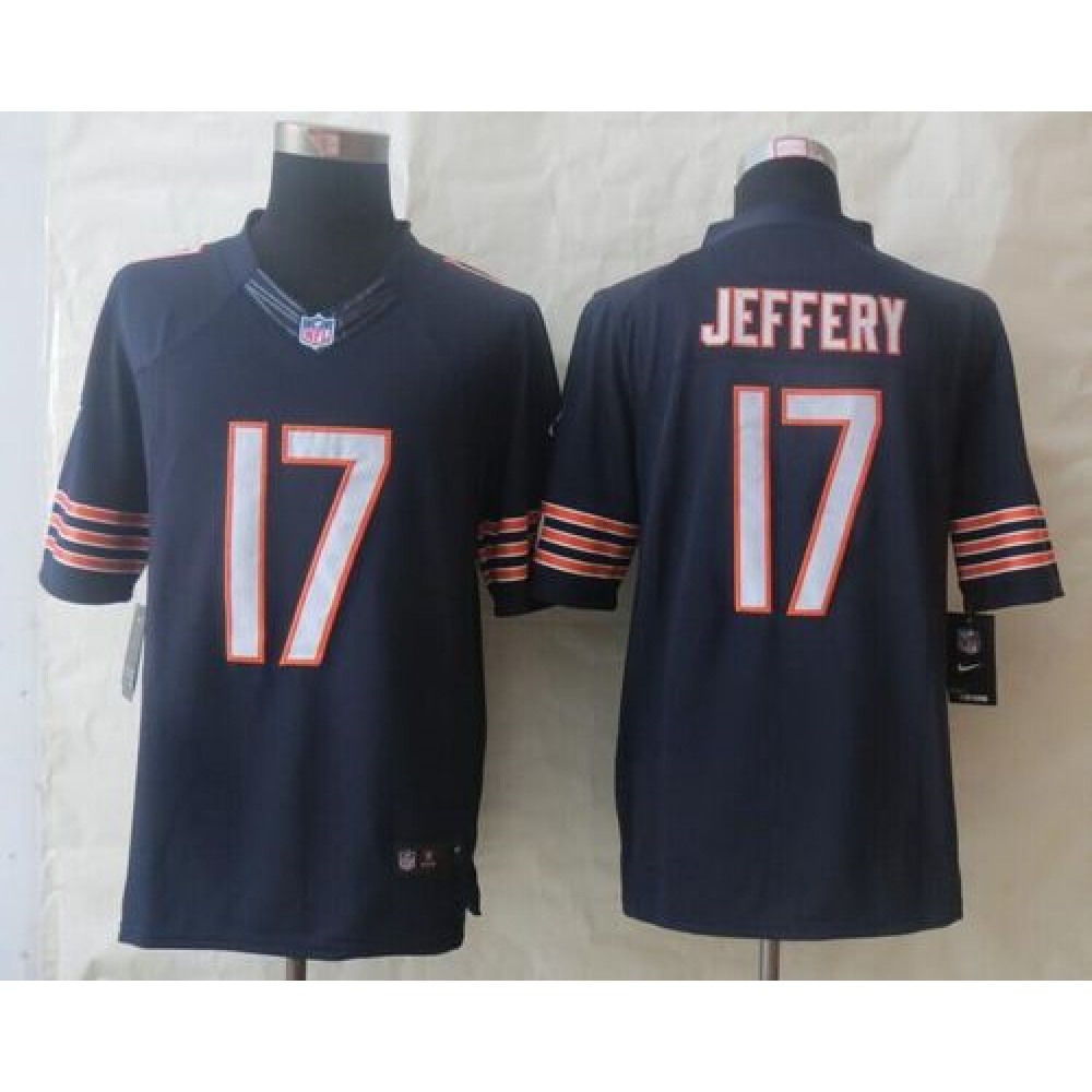Nike Bears #17 Alshon Jeffery Navy Blue Team Color Men's Stitched NFL Limited Jersey Nike Bears #17 Alshon Jeffery Navy Blue Team Color Men's Stitched NFL Limited Jersey
