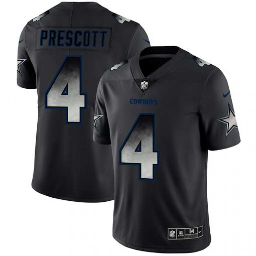 Men's Dallas Cowboys #4 Dak Prescott Black 2019 Smoke Fashion Limited Stitched NFL Jersey Men's Dallas Cowboys #4 Dak Prescott Black 2019 Smoke Fashion Limited Stitched NFL Jersey