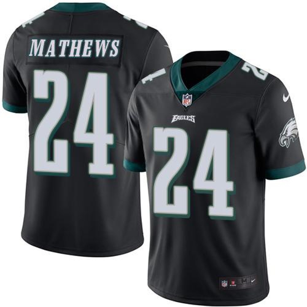 Nike Eagles #24 Ryan Mathews Black Youth Stitched NFL Limited Rush Jersey Nike Eagles #24 Ryan Mathews Black Youth Stitched NFL Limited Rush Jersey