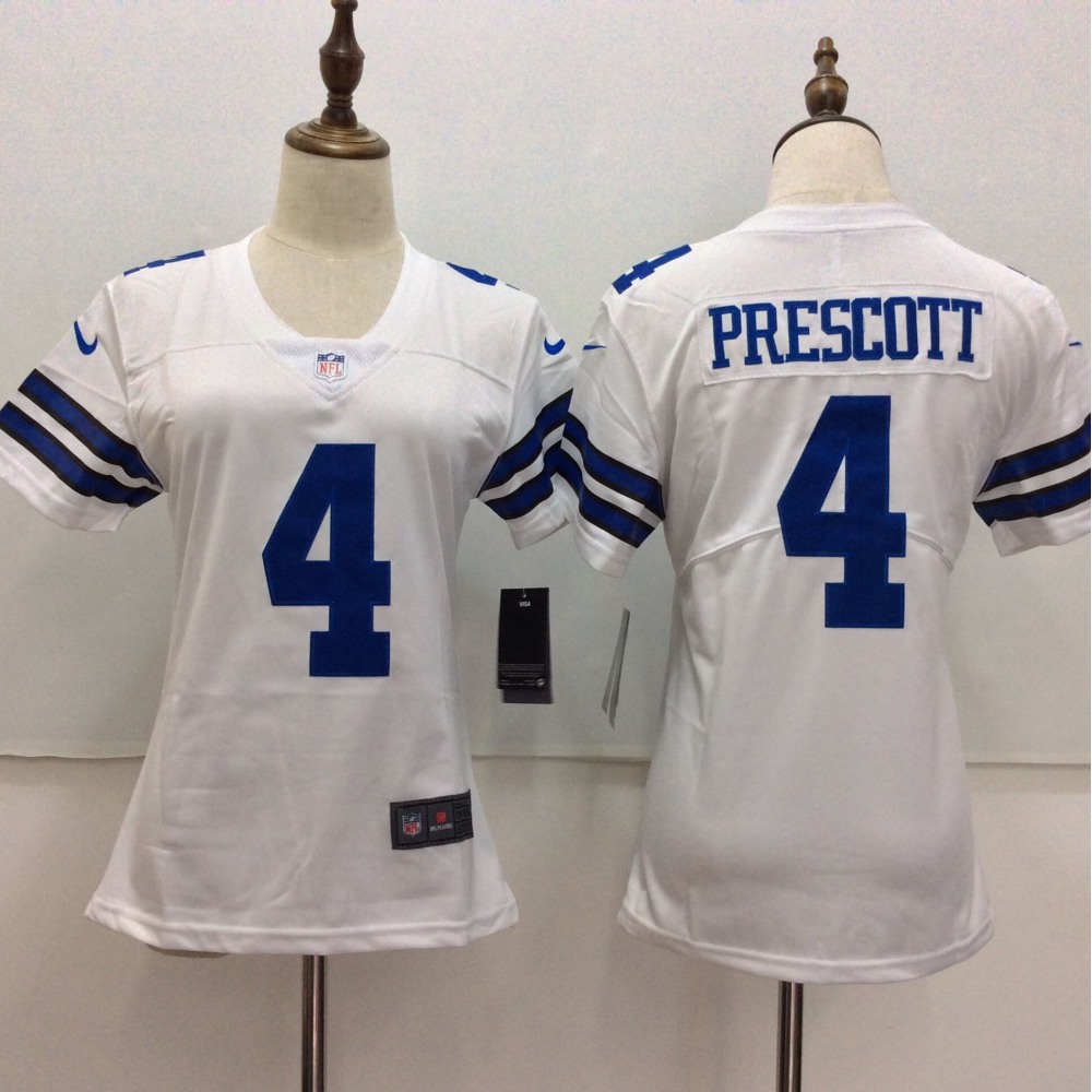 Women's Nike Dallas Cowboys #4 Dak Prescott White Vapor Untouchable Player Limited Stitched NFL Jersey Women's Nike Dallas Cowboys #4 Dak Prescott White Vapor Untouchable Player Limited Stitched NFL Jersey