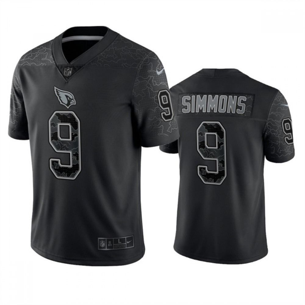 Men's Arizona Cardinals #9 Isaiah Simmons Black Reflective Limited Stitched Football Jersey Men's Arizona Cardinals #9 Isaiah Simmons Black Reflective Limited Stitched Football Jersey