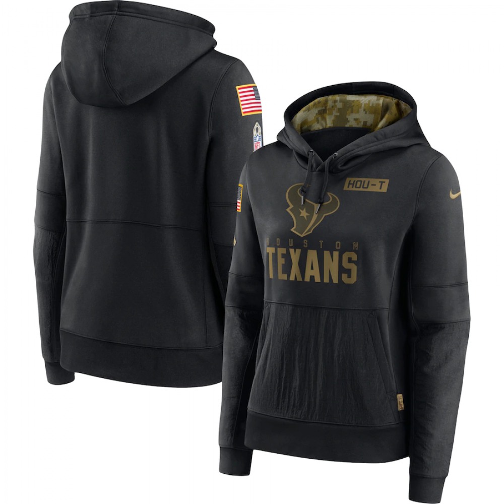 Women's Houston Texans 2020 Black Salute to Service Sideline Performance Pullover Hoodie (Run Small) Women's Houston Texans 2020 Black Salute to Service Sideline Performance Pullover Hoodie (Run Small)