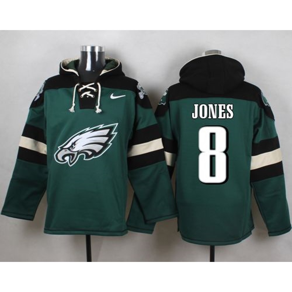 Nike Eagles #8 Donnie Jones Midnight Green Player Pullover NFL Hoodie Nike Eagles #8 Donnie Jones Midnight Green Player Pullover NFL Hoodie