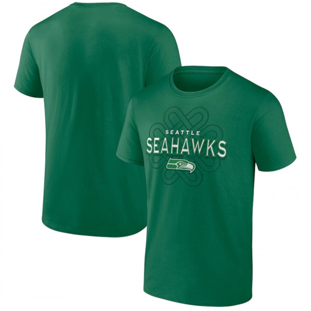 Men's Seattle Seahawks Kelly Green Celtic Knot T-Shirt Men's Seattle Seahawks Kelly Green Celtic Knot T-Shirt