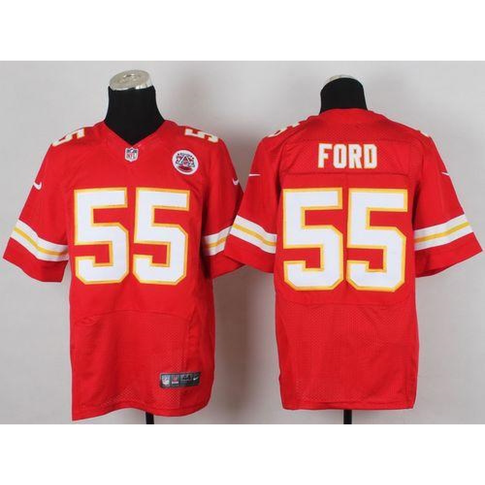 Nike Chiefs #55 Dee Ford Red Team Color Men's Stitched NFL Elite Jersey Nike Chiefs #55 Dee Ford Red Team Color Men's Stitched NFL Elite Jersey