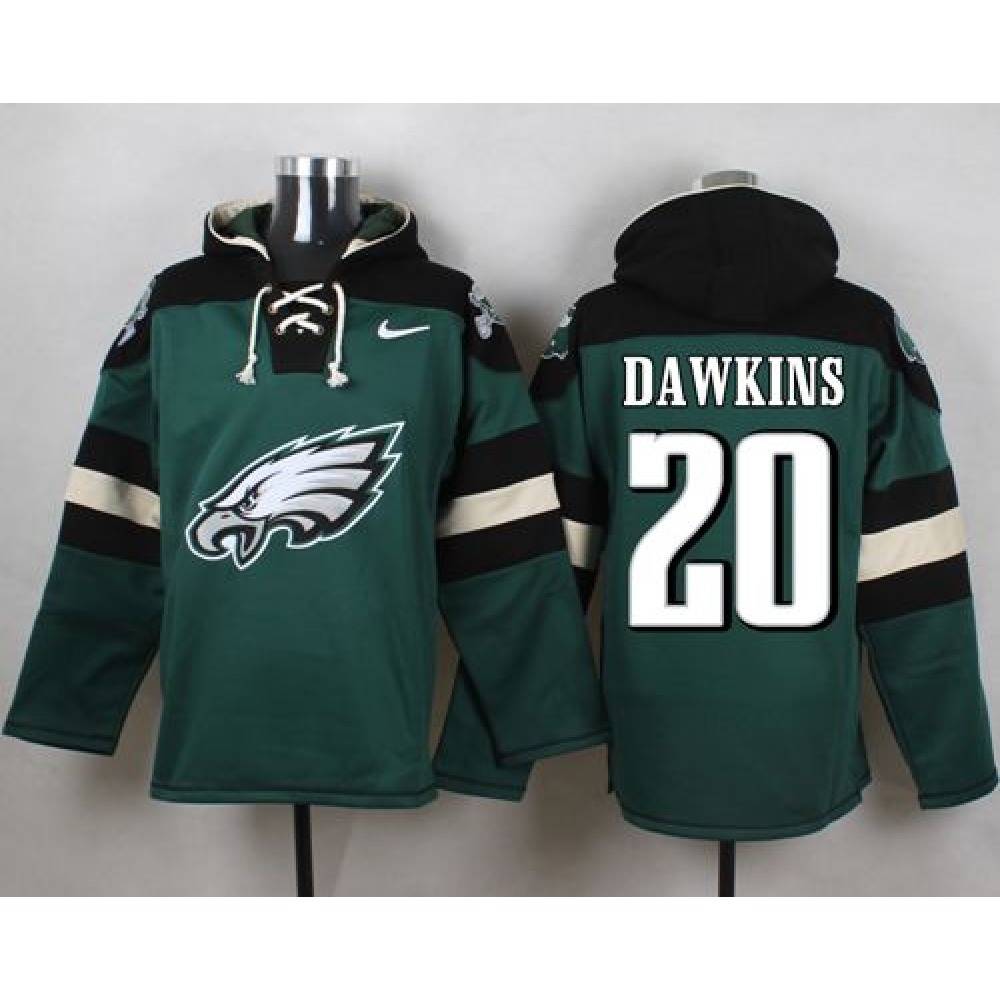 Nike Eagles #20 Brian Dawkins Midnight Green Player Pullover NFL Hoodie Nike Eagles #20 Brian Dawkins Midnight Green Player Pullover NFL Hoodie