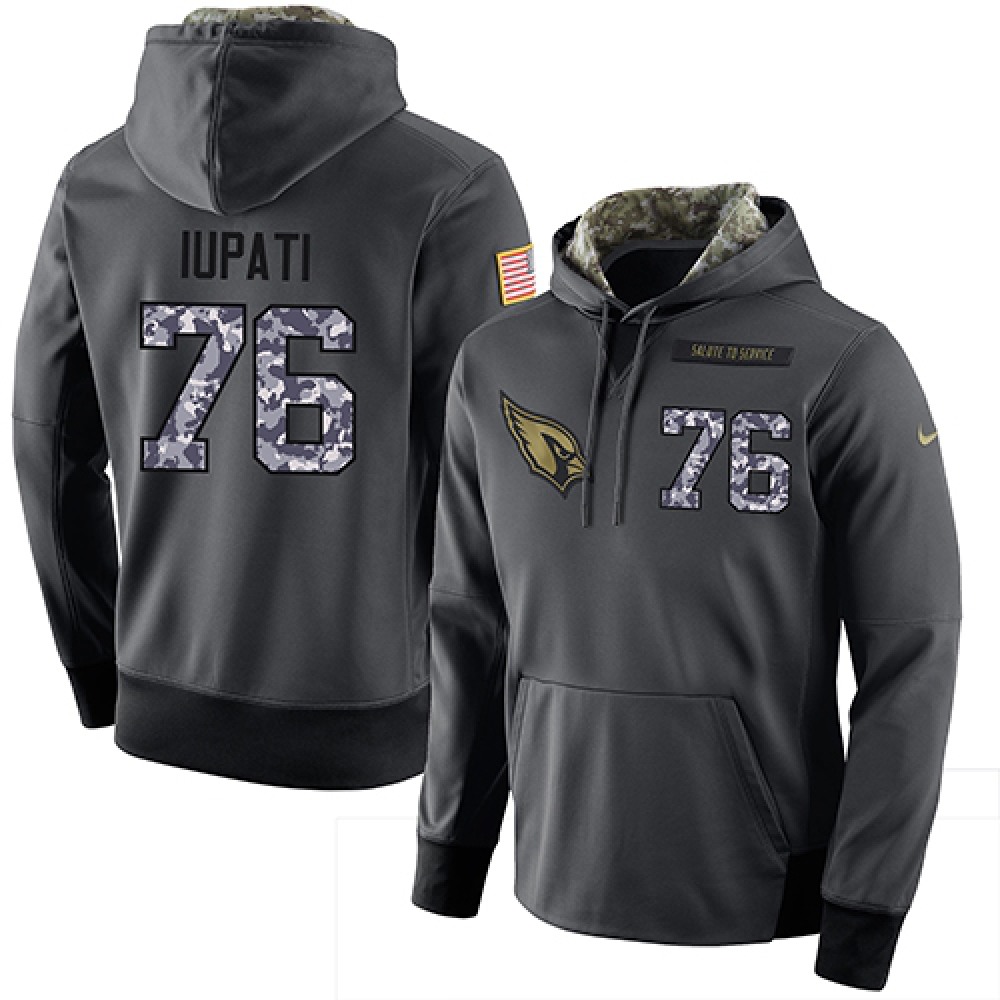 NFL Men's Nike Arizona Cardinals #76 Mike Iupati Stitched Black Anthracite Salute to Service Player Performance Hoodie NFL Men's Nike Arizona Cardinals #76 Mike Iupati Stitched Black Anthracite Salute to Service Player Performance Hoodie