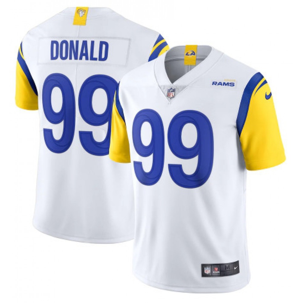 Youth Los Angeles Rams #99 Aaron Donald White Vapor Limited Stitched Jersey Youth Los Angeles Rams #99 Aaron Donald White Vapor Limited Stitched Jersey