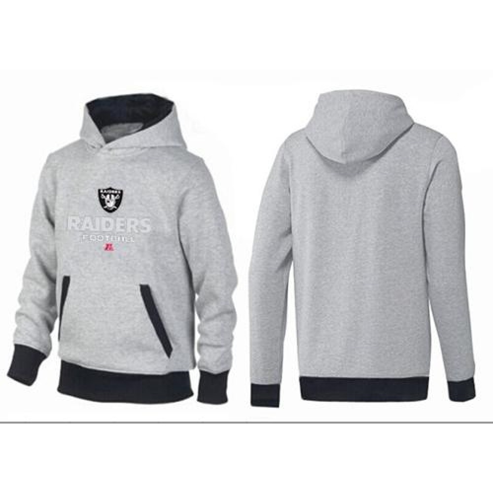 Oakland Raiders Critical Victory Pullover Hoodie Grey & Black Oakland Raiders Critical Victory Pullover Hoodie Grey & Black