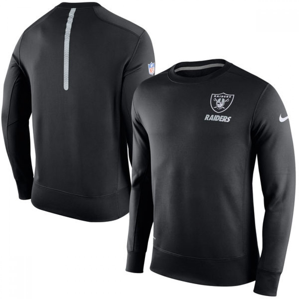 Men's Oakland Raiders 2019 Black Sideline Circuit Performance Sweatshirt Men's Oakland Raiders 2019 Black Sideline Circuit Performance Sweatshirt