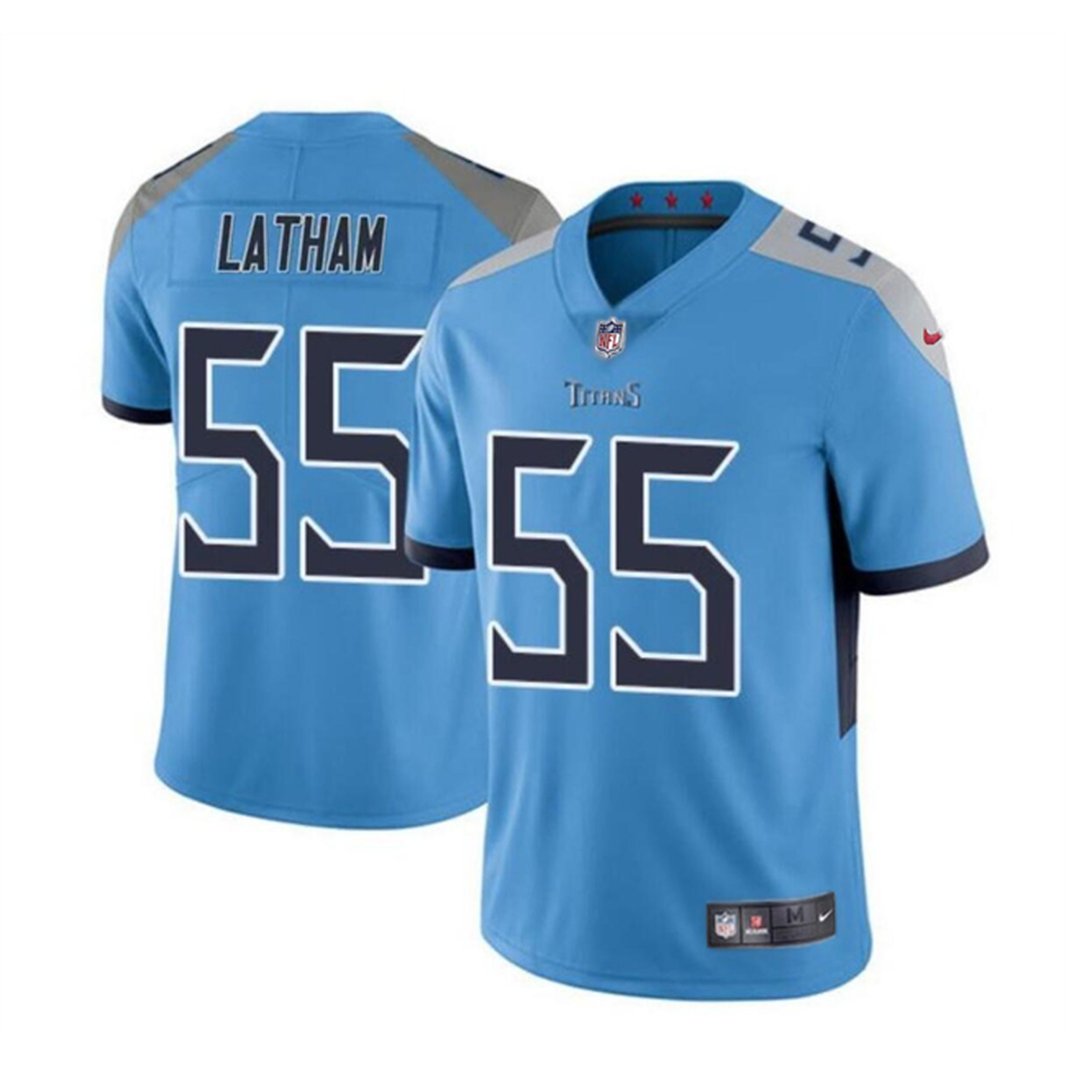 Youth Tennessee Titans #55 JC Latham Blue 2024 Draft Vapor Limited Stitched Football Jersey Youth Tennessee Titans #55 JC Latham Blue 2024 Draft Vapor Limited Stitched Football Jersey