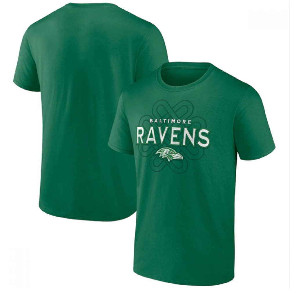 Men's Baltimore Ravens Kelly Green Celtic Knot T-Shirt Men's Baltimore Ravens Kelly Green Celtic Knot T-Shirt