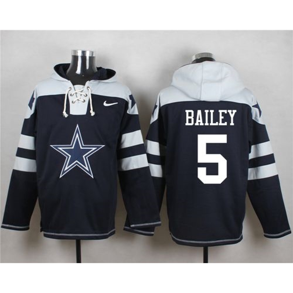 Nike Cowboys #5 Dan Bailey Navy Blue Player Pullover NFL Hoodie Nike Cowboys #5 Dan Bailey Navy Blue Player Pullover NFL Hoodie