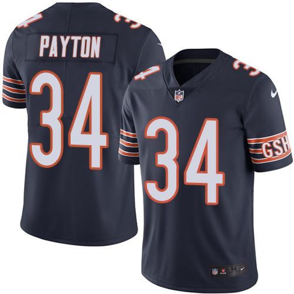 Nike Bears #34 Walter Payton Navy Blue Youth Stitched NFL Limited Rush Jersey Nike Bears #34 Walter Payton Navy Blue Youth Stitched NFL Limited Rush Jersey
