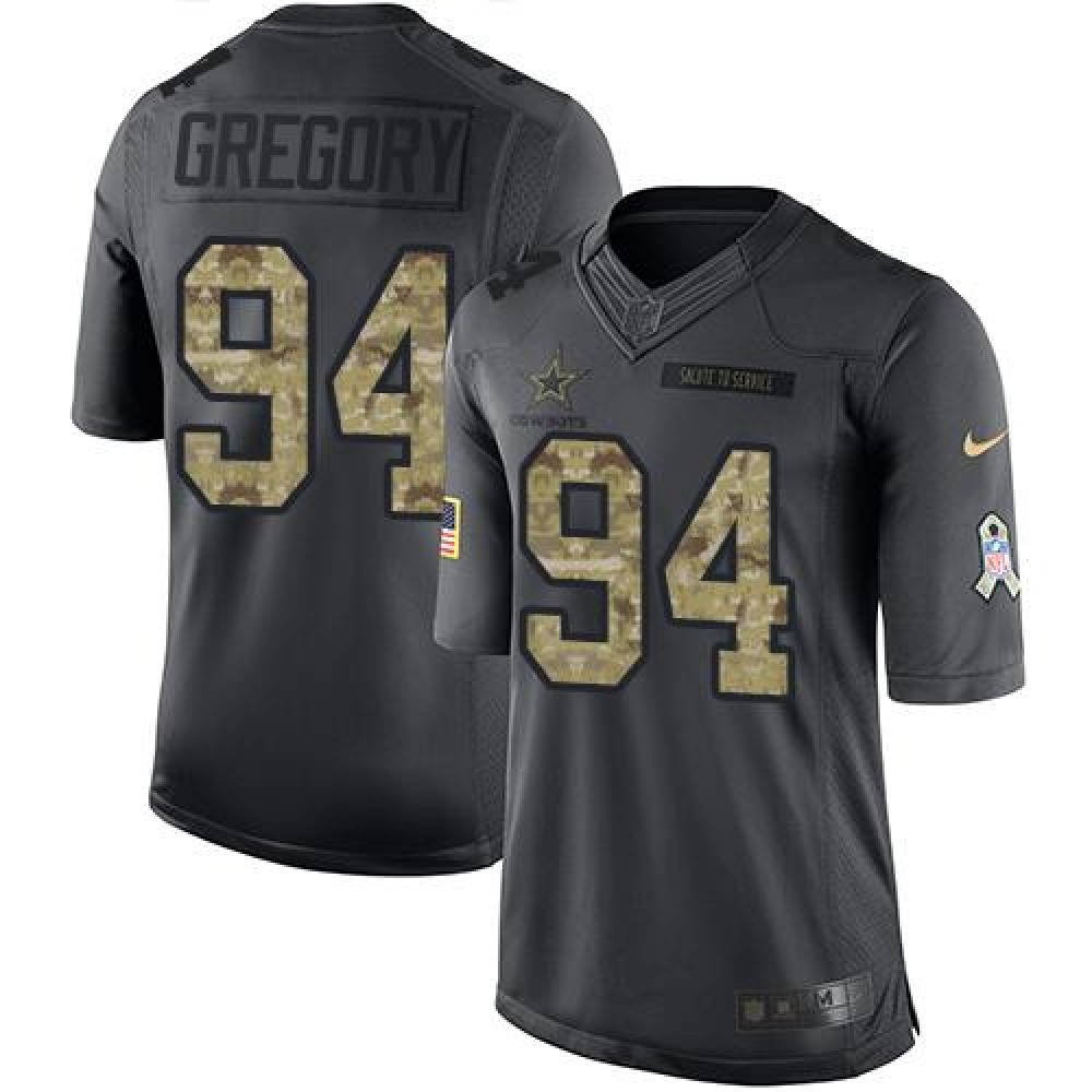 Nike Cowboys #94 Randy Gregory Black Men's Stitched NFL Limited 2016 Salute To Service Jersey Nike Cowboys #94 Randy Gregory Black Men's Stitched NFL Limited 2016 Salute To Service Jersey