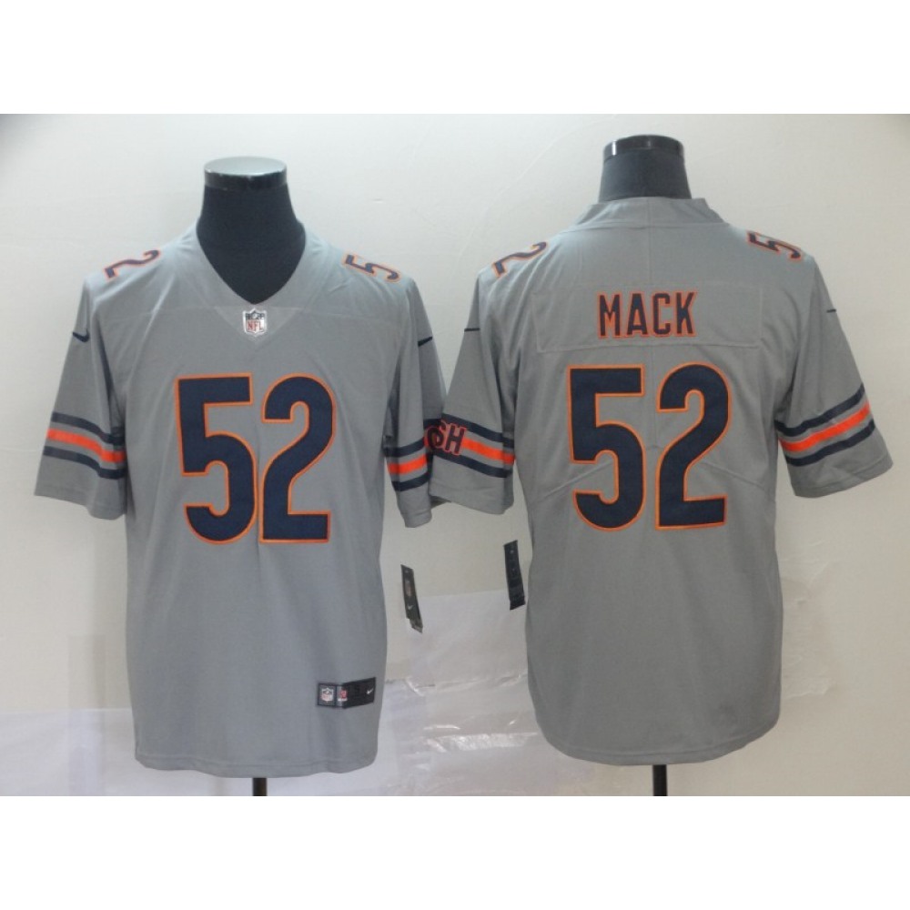 Men's Chicago Bears #52 Khalil Mack Silver Inverted Legend Stitched NFL Jersey Men's Chicago Bears #52 Khalil Mack Silver Inverted Legend Stitched NFL Jersey